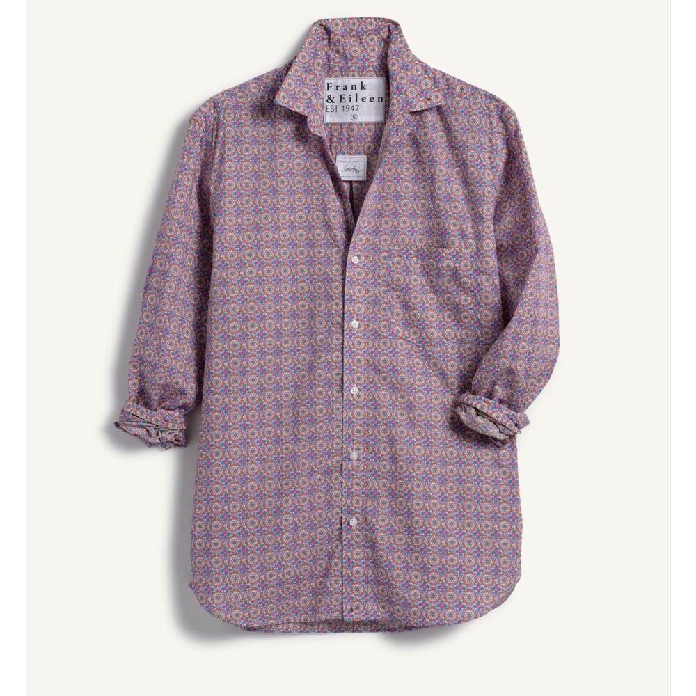 Joedy Pink Floral Made With Liberty Fabric Relaxed Button-Up Size Medium Shirt